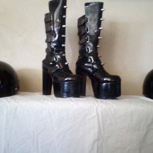 Goth Spiked Biker Boots